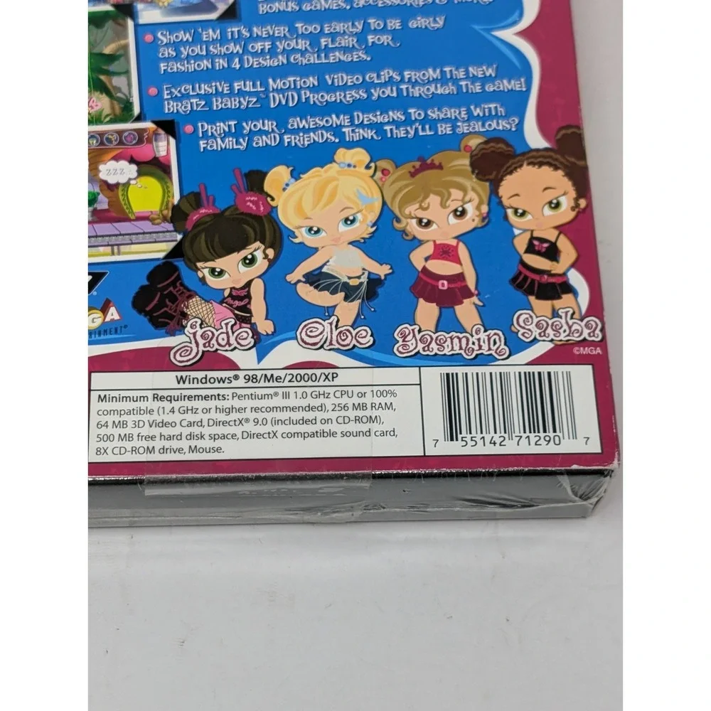Bratz Babyz PC Game Video Game Y2K Vintage NEW SEALED  Windows XP 2000 ME‎ 98